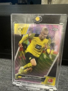 Erling Haaland Topps Chrome Bundesliga 2021/22 Pink Refractor /75 Rookie BVB - Bild 1 von 1