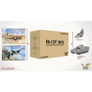 Hs129² Box Hs 129 B2 + Hs 129 B3 + 3d Printed Set Figures x2 + Panther A  - Tako - Foto 1 di 11