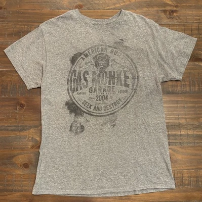 Camiseta Gas Monkey Garage Para Hombre Talla M Camiseta Estampado Gráfico Manga Corta Gris Foto 1 de 4