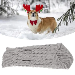 XL Dog Sweater Cable Knit High Neck Pure Color Dog Knitted Pullover Warm - Picture 1 of 24