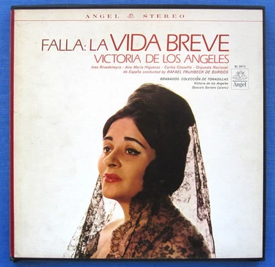 FALLA La Vida Breve DE LOS ANGELES / DE BURGOS 2-LPs Angel SBL-3672 Stereo EX - Image 1 of 4