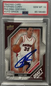 2009-10 Upper Deck Draft Edition Stephen Curry RC #34 AUTO PSA/DNA CERT G MT 10 - Bild 1 von 3