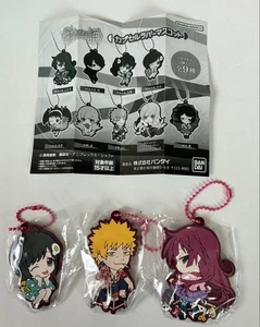 Bakemonogatari figure Rubber key chain set 3 lot mascot anime Japan m641 - Picture 1 of 4