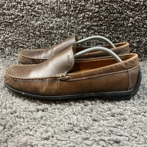 ECCO Herren Freizeit Elegant Schuhe Mokassin Braun Leder Slipper Fahrer Halbschuhe Größe EU 46 - Bild 1 von 8