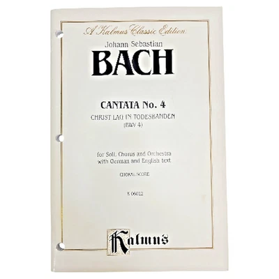 Bach Cantata No 4 Choral Piano Vocal SATG Score Christ Lag in Todesbanden Book - Image 1 of 4