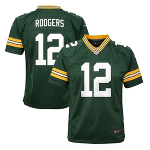 NFL On Field Aaron Rodgers #12 Green Bay Packers Football Jersey Youth Sz Medium - Picture 1 of 8