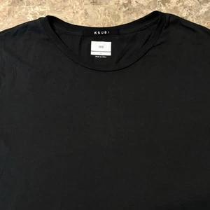 Ksubi Shirt Mens Large Black World Tour Long Short Sleeve Tee String Logo - Picture 1 of 12