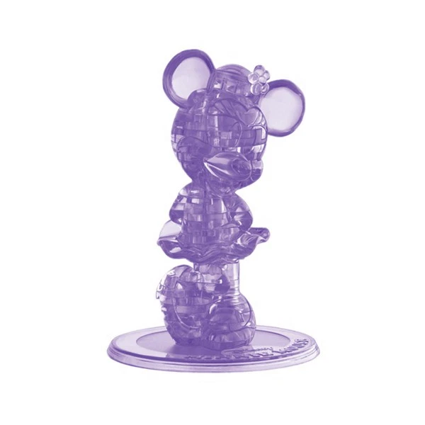 Minnie Mouse Disney Original 3d Purple Crystal Puzzle Toy Level 1