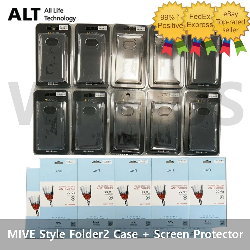 ALT MIVE Style Folder 2 Clear Case + Screen Protector Film for AT-M140_ - Image 1 of 1