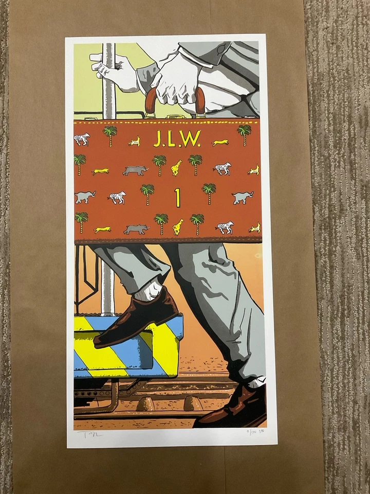 The Darjeeling Limited by Tim Doyle SIGNED Movie Poster Print Art MINT - Image 1 of 1