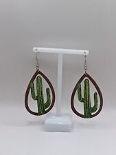 Cactus Wooden Earrings 