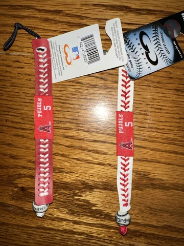 Lot of 2 BRAND NEW Albert Pujols #5 “A’s” LEATHER BRACELET FREE SHIPPING Cover