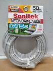 Sonitek 50 Ft. Gray Gold Plated Copper Contacts CAT-5E Computer Networking Cable
