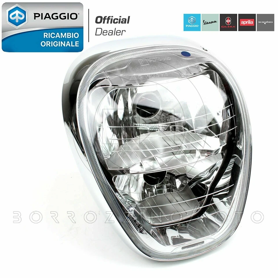 FARO PROIETTORE FANALE ANTERIORE CORNICE CROMATA PIAGGIO BEVERLY 350 2018 2019