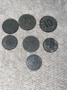 7-1940’s Austria 1-5-10 Groschen-KM# 2874-Zinc - Picture 1 of 2