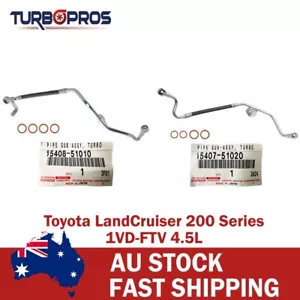 Genuine Turbo Oil Feed Pipe+Gaskets For Toyota LandCruiser 200 Series 4.5L - Bild 1 von 8