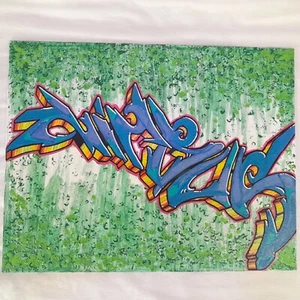 Original Street Art Graffiti Canvas Panel NIMBUS Mixed Media Acrylic Paint OOAK - Picture 1 of 13
