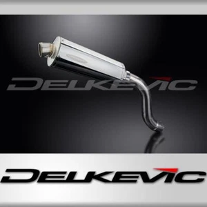 TRIUMPH DAYTONA 955i 01-02 HILEV 350mm OVAL STAINLESS BSAU SILENCER EXHAUST KIT - Picture 1 of 4
