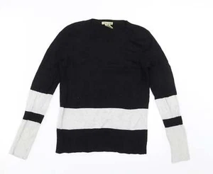 Vertical Design Womens Black Nylon Blend Jumper Size S - Picture 1 of 12