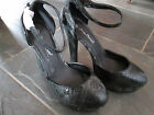 Anne Michelle  Grey Platform Snake Skin Print High Heel Shoes Size 4 Brand New