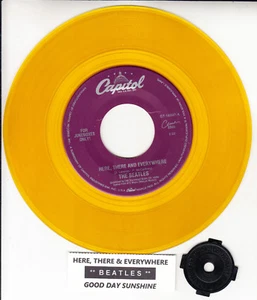 BEATLES Here, There And Everywhere & Good Day Sunshine YELLOW VINYL 7" 45 NEW - Picture 1 of 1