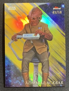 Admiral Ackbar 2018 Star Wars Finest Extended Set SP Gold Refractor #/50 #101