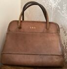 Brown Leather Vintage Hand Bag 1930s For Restoration
