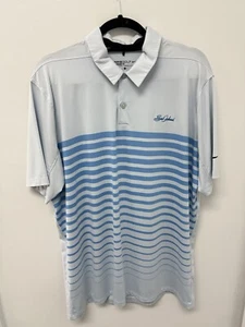 Polo Nike Golf Dri Fit Tour manica corta polo SEA ISLAND bianca a righe grande - Foto 1 di 8