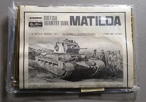 Bachmann / Fujimi 1/76 WWII British Light Infantry Tank Matilda MKII Model Kit - Picture 1 of 5