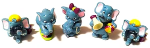 Kinder Ei Überraschung Vintage lustige Elefanten Figuren Spielzeug 5er Set (1995) - Bild 1 von 5