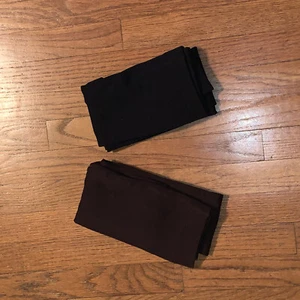 GEORGE Womens S/M Chocolate Black Fleece Lined Buttery Soft Tights SET 2 ❤️tb145 - Picture 1 of 7