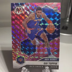 2020-21 PANINI MOSAIC NBA DEBUT PINK CAMO PRIZM RC #273 OBI TOPPIN KNICKS π - Picture 1 of 3