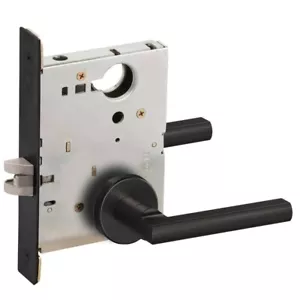 Schlage Passage Lock L9010 LAT 622 00B RH - Black - New Open Ugly Box - As Shown - Picture 1 of 17