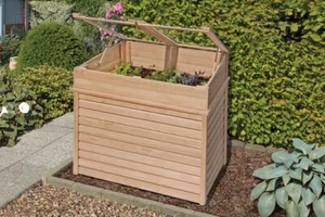 Hochbeet Frühbeet Set aus Lärchenholz Gemüsebeet Kräuterbeet 125x85x101/110cm - Bild 1 von 1