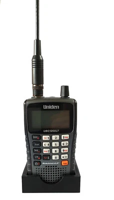 3D SHACK 3D Printed Desktop Stand / base, fits Uniden Bearcat UBC 125XLT scanner.