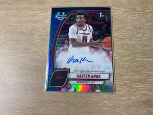 2024-25 Bowman University Chrome Basketball Karter Knox Blue Reptilian Auto /150 - Bild 1 von 2