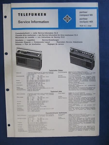 Telefunken  Partner  compact 101 - exclusiv 401  - Service-Information #2* - Bild 1 von 1