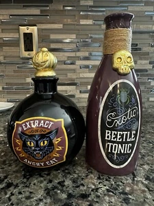 NEW! Lot Of 2 Hyde & Eek 2020 Halloween Target Apothecary Jars Beetle Exotic HTF - Picture 1 of 6