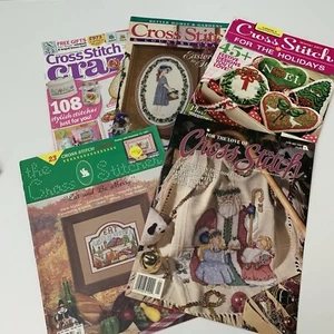 Lotto 5 riviste modello punto croce varietà vedi foto alta qualità ritirate - Foto 1 di 6