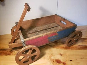 VINTAGE PEPSI COLA Wood Bottle Crate wagon Soda Pop Box - Picture 1 of 11