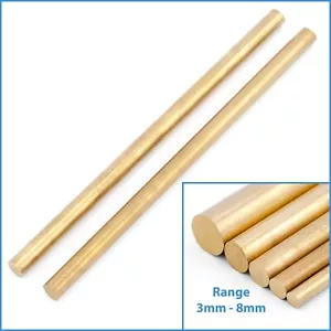 2pcs 5mm x 100mm Solid Brass Rod Knife Handle Mosaic Blade Rivet Steel Pin - Picture 1 of 4