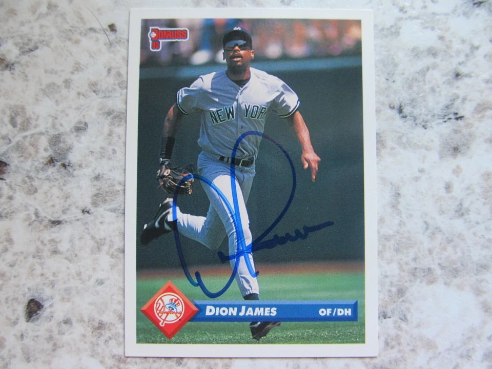 Yankees Dion James Signed Autographed 1993 Donruss Nr.Mint - Image 1 of 1