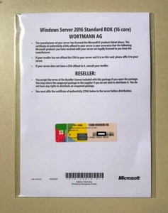 MS Windows Server 2016 Standard OEM Vollversion (multilingual) 16 Core (Neuware) - Bild 1 von 1