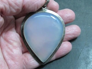 Ciondolo agata pizzo blu argento sterling - Foto 1 di 11