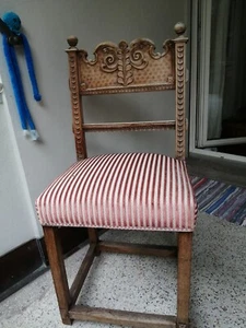 antique dining chair From The 16th Century Italian Carved Unusual Branding - Picture 1 of 8