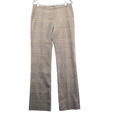 Piazza Sempione Women's Violette Straight Dress Pants 42 Multi Plaid Wool Blend - Image 1 of 4