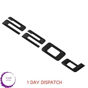 220d MATT BLACK REAR BOOT LID TRUNK BADGE EMBLEM LETTERING FOR BMW 2 SERIES - Picture 1 of 3