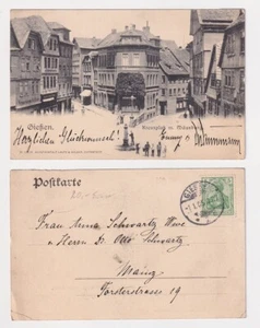 50838 Ak Giessen Kreuzplatz mit Mäusburg 1905 - Bild 1 von 1