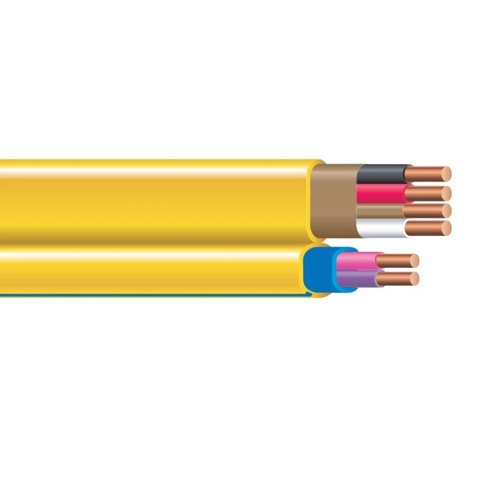1000' 12/3 With Ground + 16/2 Purple/Pink Type NM-B-PCS Duo Cable Yellow 600V - Image 1 of 1