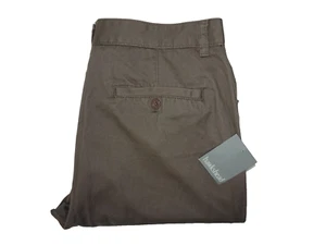 New* HAWKSHEAD Mens Chino Jeans Chinos W36 L30 Straight Leg Fit Brown Cotton - Picture 1 of 12